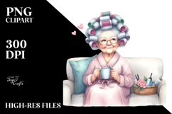 Old Lady Character Couch Hair Curlers Product Image 2