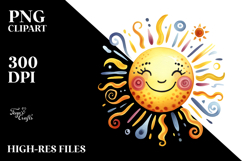 Simple Smiling Sun PNG Product Image 2