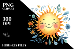 Simple Smiling Sun PNG Product Image 2
