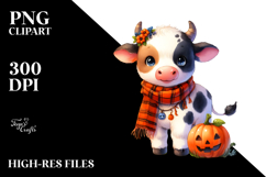 Cute Halloween Cow PNG Product Image 2