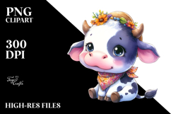 Cute Halloween Cow PNG Product Image 2