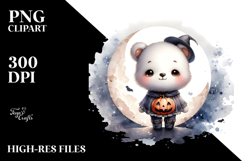 Cute Baby Bear on Moon PNG Product Image 2