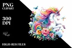 Colorful Unicorn Fantasy | Clipart Product Image 1