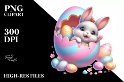 Watercolor Colorful Easter Clipart |T-shirt, Mug, Tumbler Product Image 3