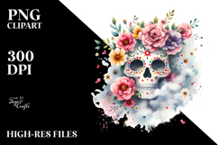 Skull made of Flowers, High-Res PNG Product Image 2