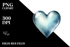Washed Watercolor Heart PNG Product Image 2
