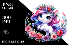 Cute Unicorn Sitting with Cool Haircut and Expressive Face, Product Image 2