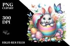 Watercolor Colorful Easter Clipart |T-shirt, Mug, Tumbler Product Image 1