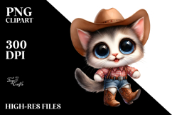 Watercolor Baby Cat Caricature | Clipart Product Image 2