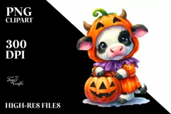 Simple Watercolor Vibrant Baby Cow Product Image 3