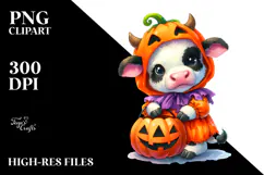Simple Watercolor Vibrant Baby Cow Product Image 2