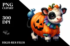 Simple Watercolor Vibrant Baby Cow Product Image 3