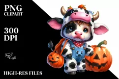 Simple Watercolor Vibrant Baby Cow Product Image 3