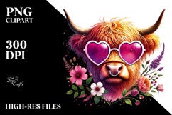 Victorious Highland Cow PNG Product Image 2