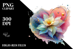 Shiny Golden Daffodil, Heart Shaped, Transparent PNG Product Image 2