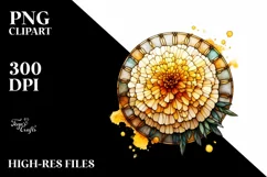 Stained Marigold Golden Insertions Clipart Product Image 3
