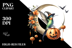 Spooky Halloween Hummingbird, PNG Product Image 2