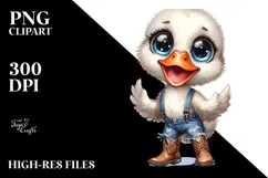Baby Swan Cowboy Boots Sublimation Product Image 2