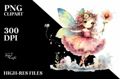 Colorful Cute Fairy in Whimsical Style Product Image 1