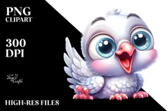Funny Baby Dog Dove Clipart Product Image 2
