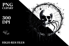 Simple Spider Halloween Clipart PNG Product Image 2