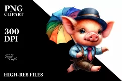 Expressive Baby Pig, Transparent PNG Product Image 1