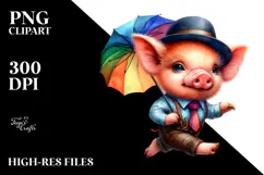 Expressive Baby Pig, Transparent PNG Product Image 2