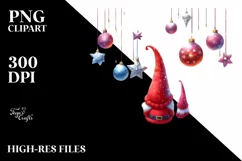 Cute Gnomes on Moon, High-Res PNG Product Image 1
