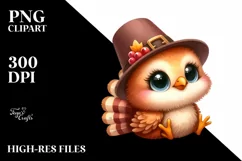 Funny Baby Turkey Chick Hat Clipart Product Image 3
