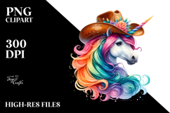 Colorful Unicorn Cowboy Hat Whimsical Product Image 2
