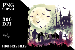 Simple Undead Halloween Clipart PNG Product Image 2