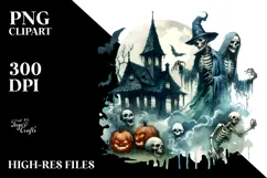 Undead Halloween Clipart PNG Product Image 2