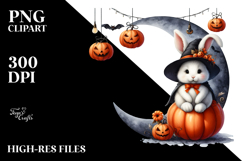 Bunny Dressed for Halloween, Transparent PNG Product Image 2