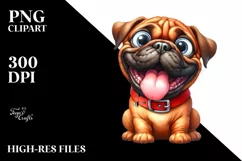 Crazy Watercolor Bullmastiff with Popping Eyes | Sublimation Product Image 1