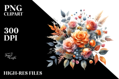 Watercolor Orange Roses Product Image 2
