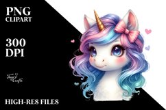 Cute Baby Unicorn with Cool Haircut | Clipart Product Image 3