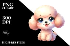 Cute Cartoon Poodle Puppy, High-Quality PNG Product Image 2