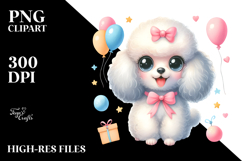 Adorable Poodle in Watercolor, SEO PNG Product Image 2