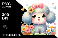 Cartoon Poodle with Big Eyes PNG Product Image 2