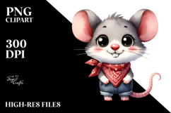 Funny Mouse Bandana Clipart Product Image 2