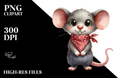 Funny Mouse Bandana Clipart Product Image 2