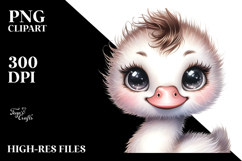 Cute Baby Swan with Cool Haircut, PNG Product Image 2