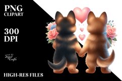 Digital Painting of German Shepherd Holding Heart Product Image 2