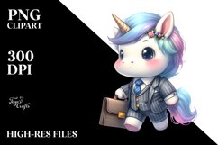 Businessman Baby Unicorn | Sublimation | Clipart Product Image 1