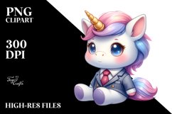 Businessman Baby Unicorn | Sublimation | Clipart Product Image 1