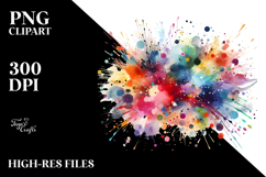 Colorful Brushstroke Splash, High-Quality PNG Product Image 2