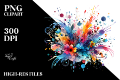 Colorful Brushstroke Splash, High-Quality PNG Product Image 2
