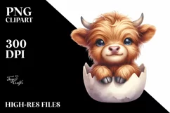 Cute Baby Highland Cow Smiling and Sitting in Pocket Product Image 3