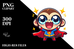 Excited Cartoon Monkey PNG Product Image 2