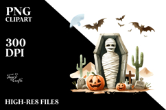 Funny Halloween Mummy&#039;s Tomb PNG Product Image 2
